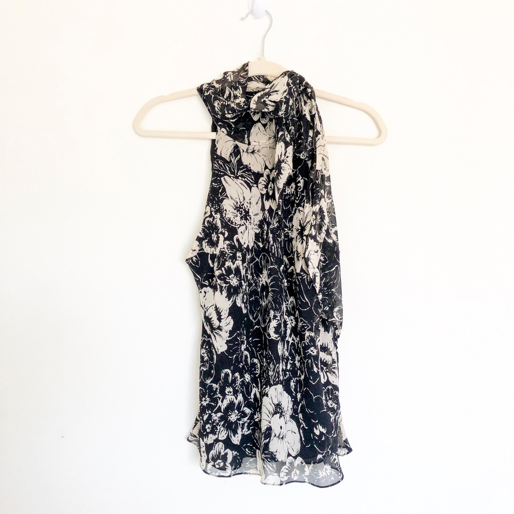LAUREN Ralph Lauren Neck Tie Sleeveless Top